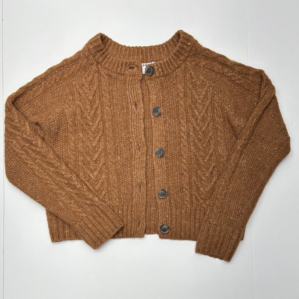 Old Navy Womens S Tall Cable Knit Button-Up Cardigan Sweater In Brown - Picture 7 of 14